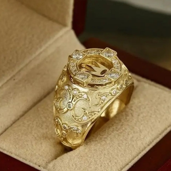 MEN'S RING ROYAL STYLE - Picture 1 of 4